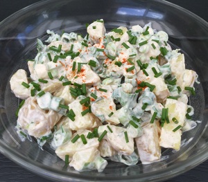 Kartoffelsalat med paprika