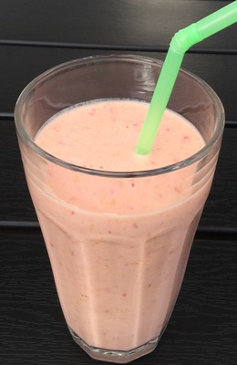 Peach melba smoothie