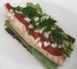 Røget makrel med løg