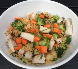 Couscous med kylling og grøntsager