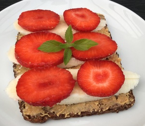 Jordbær- og bananmad