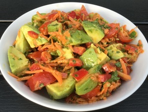 Avocado- og gulerodssalat