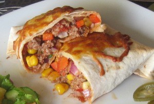 Majsene er en god og sprød kontrast til det ellers bløde fyld