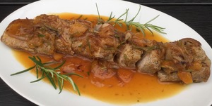 Mørbrad i abrikossauce