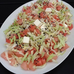 Spidskålssalat  med vandmelon