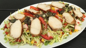 Spidskålssalat med kylling