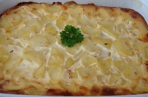 Kartoffelgratin Pikant