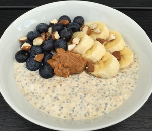 Chiagrød med peanutbutter