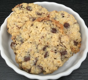 Cookies med chokolade og nødder