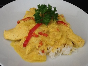 Kylling i karry med ananas