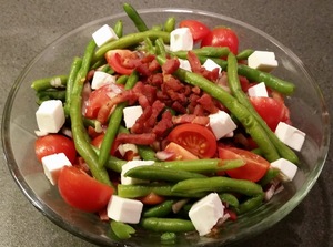 Bønnesalat med bacon