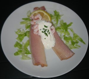 Forelfilet med rejer