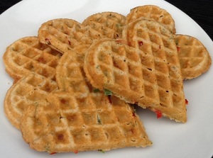 Grahamsvafler med grøntsager