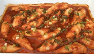 Kylling i ketchup-appelsin marinade