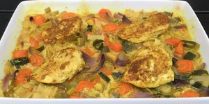 Kyllingefileter i citron-karrysauce