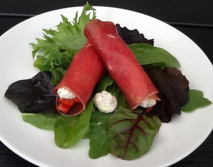  Bresaolaruller med peberfrugt