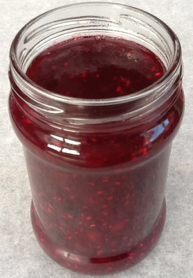Hindbær-blåbærmarmelade