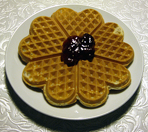 Vafler med syltetøj