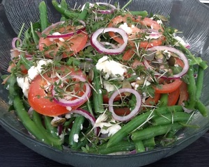 Bønnesalat med mozzarella