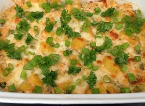 Kartoffelfad med forårsløg